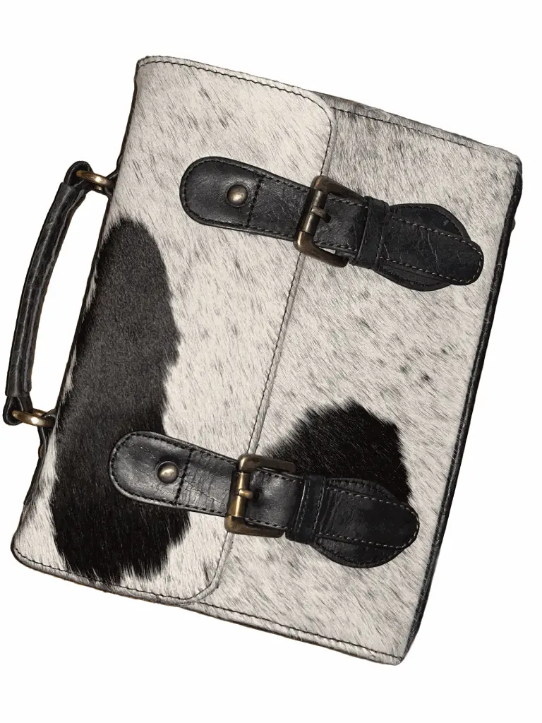 Rustic Charm Cowhide Satchel
